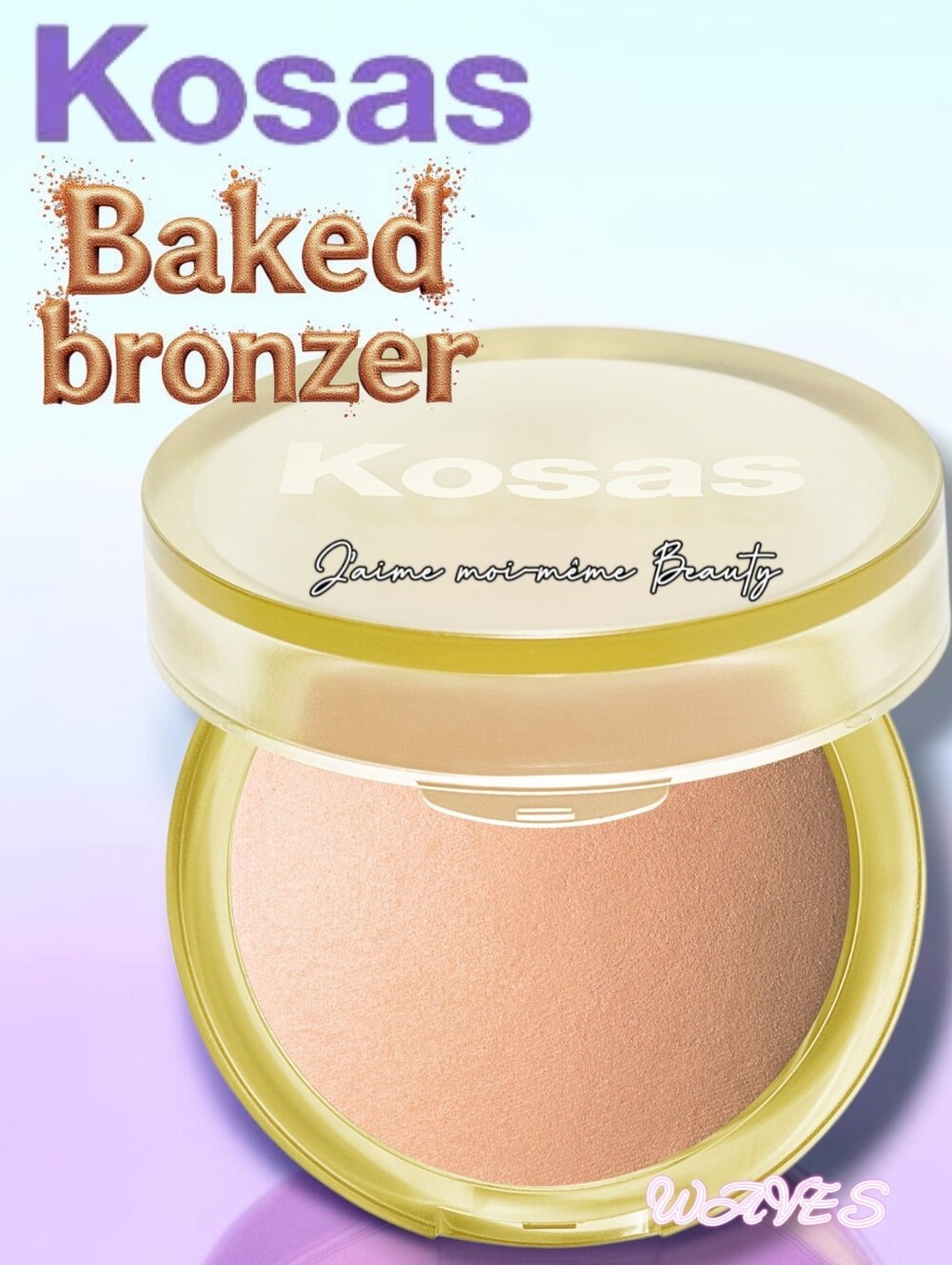 Kosas Sun Show Baked Bronzer In Waves - Light Bronze - NEW